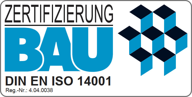 DIN EN ISO 14001, ausgestellt von Zertifizierung Bau